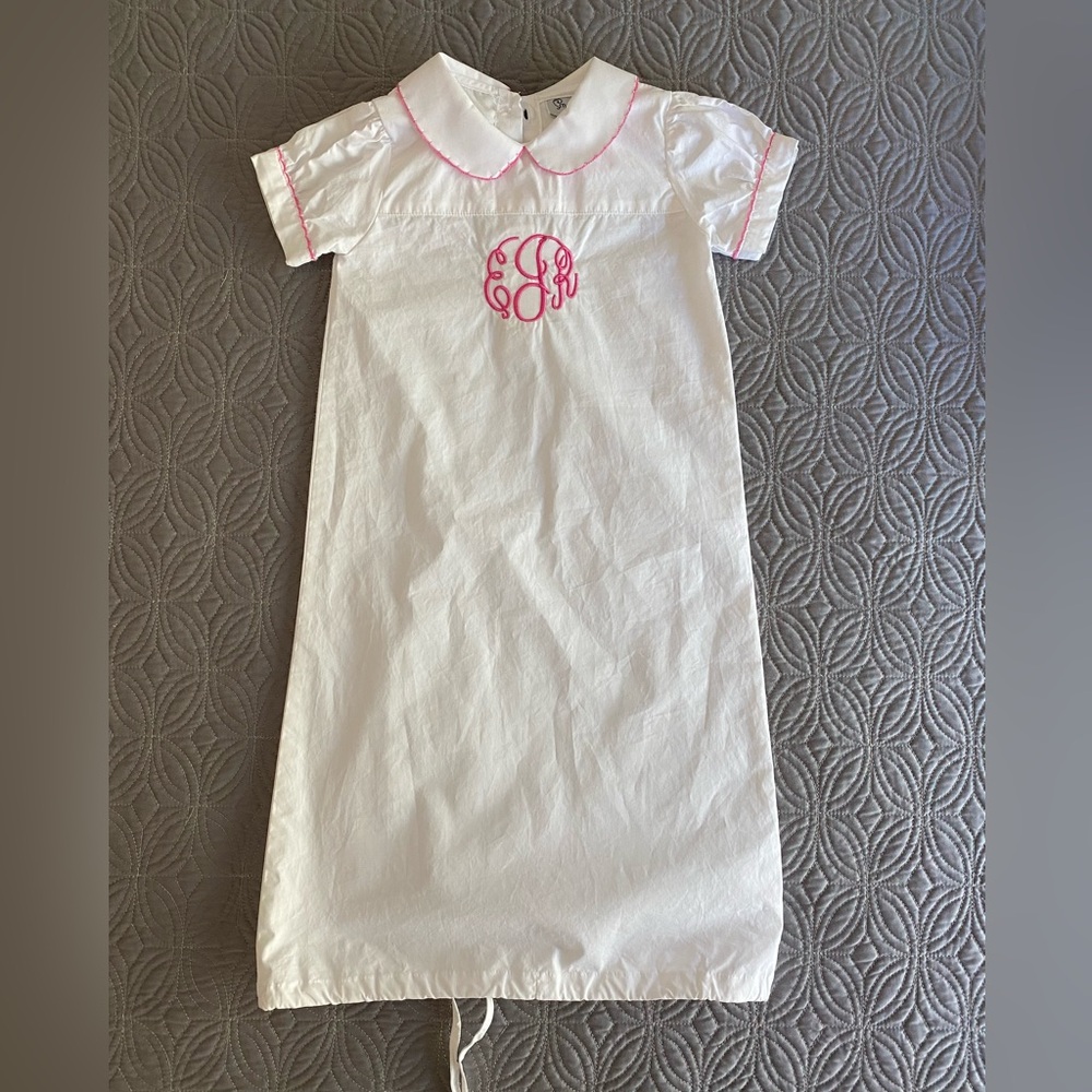 eJr monogram baby gown